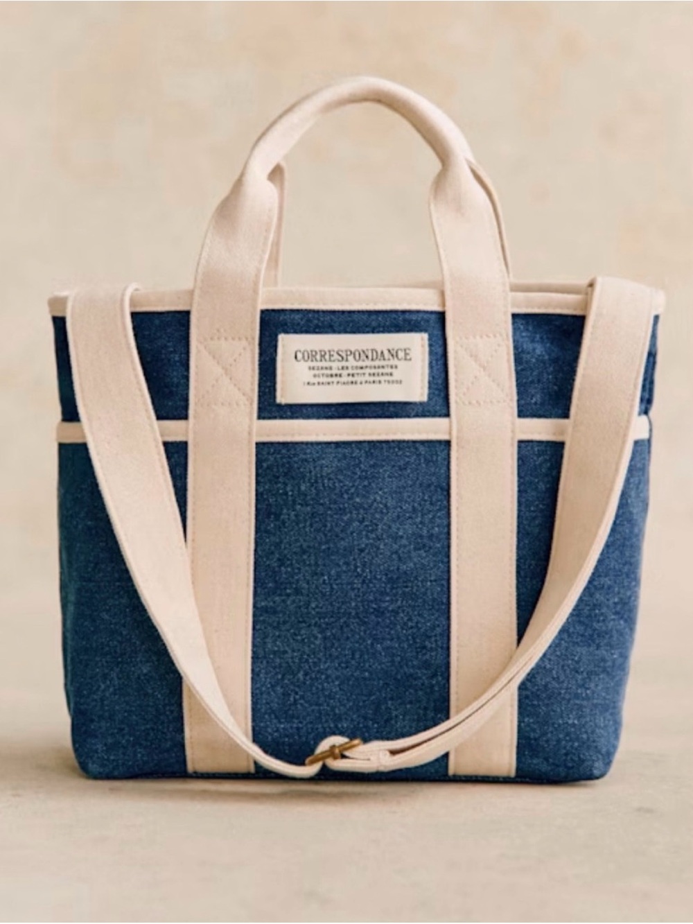 Sézane mini tote bag denim NWT